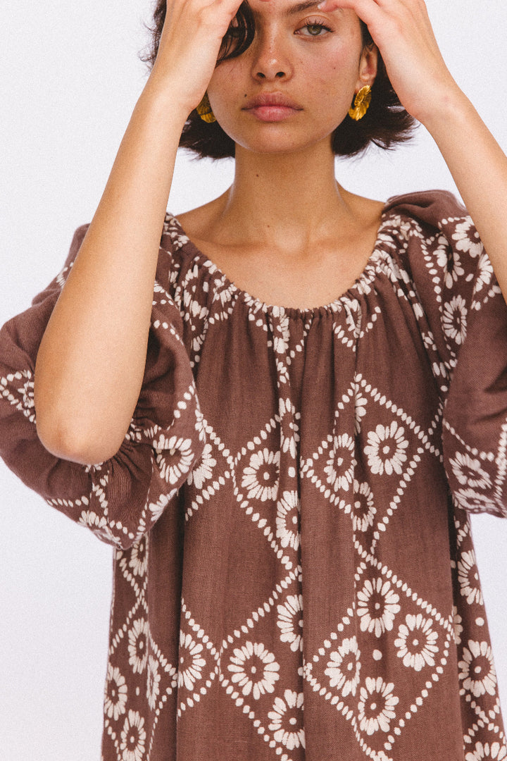 Dahlia Maxi Dress ~ Maple