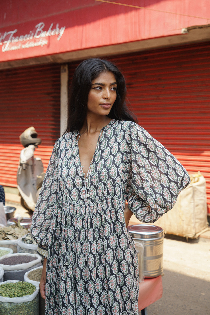 Bhoomi Maxi Dress ~ Onyx