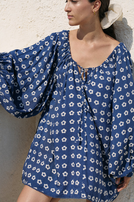 Zahra Mini Dress ~ Indigo