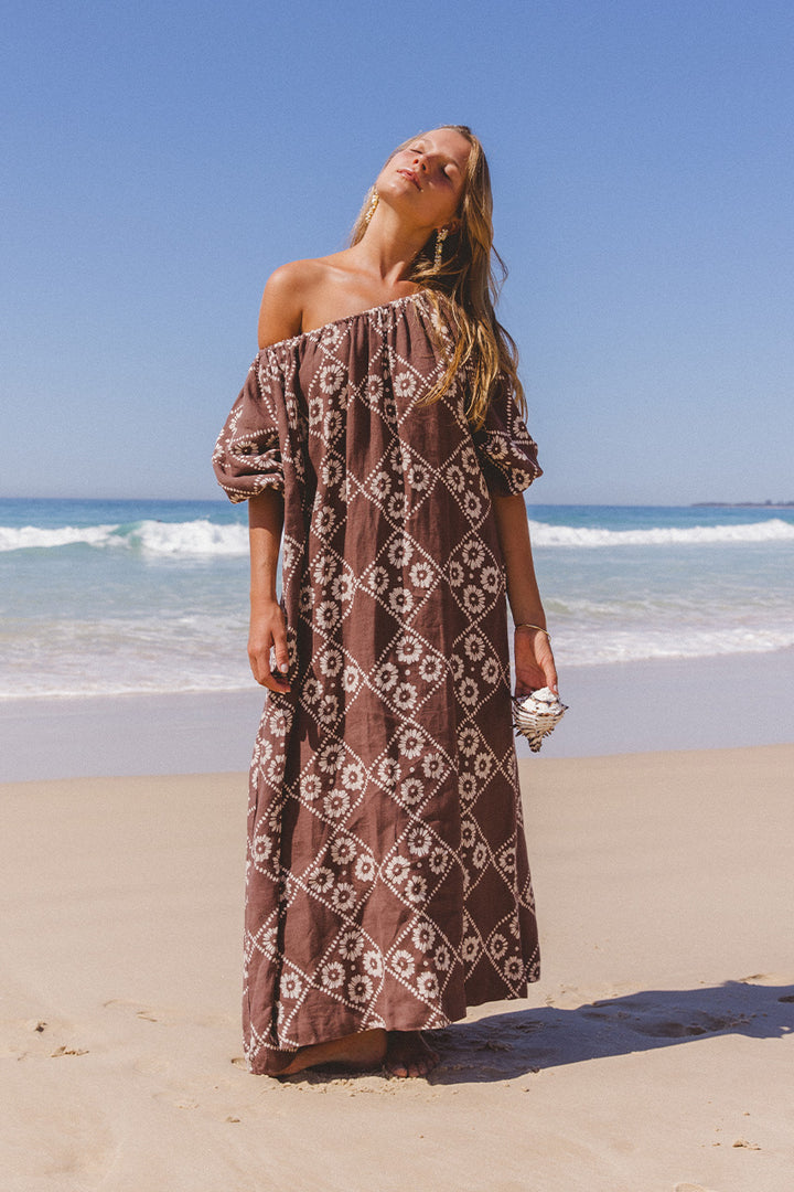Dahlia Maxi Dress ~ Maple