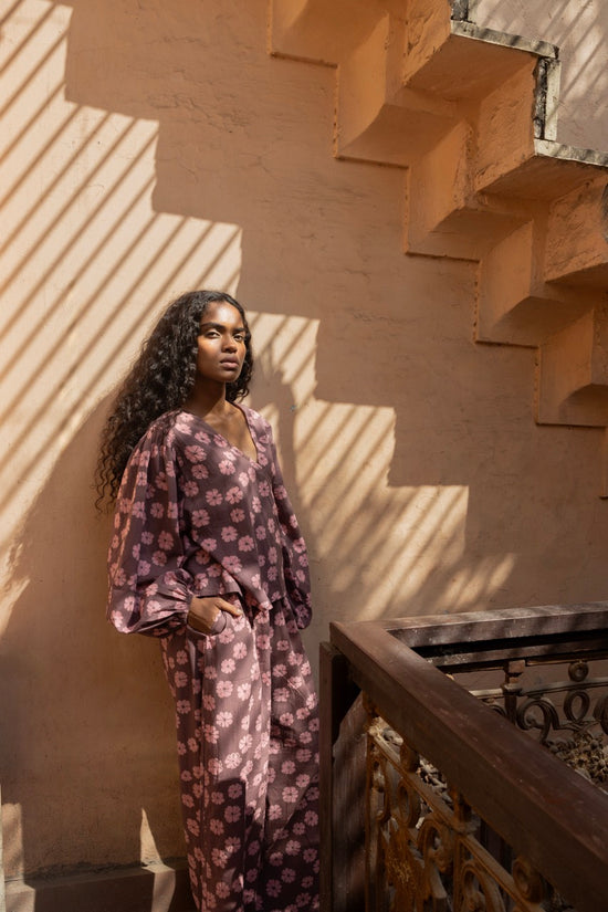 Eesha Wrap Top ~ Pink Cosmos