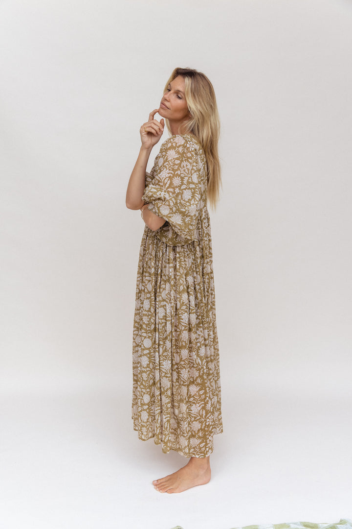 Kyra Maxi Dress ~ Olive