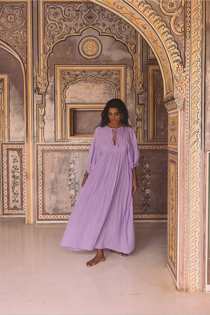 Kyra Maxi Dress ~ Lilac Gauze