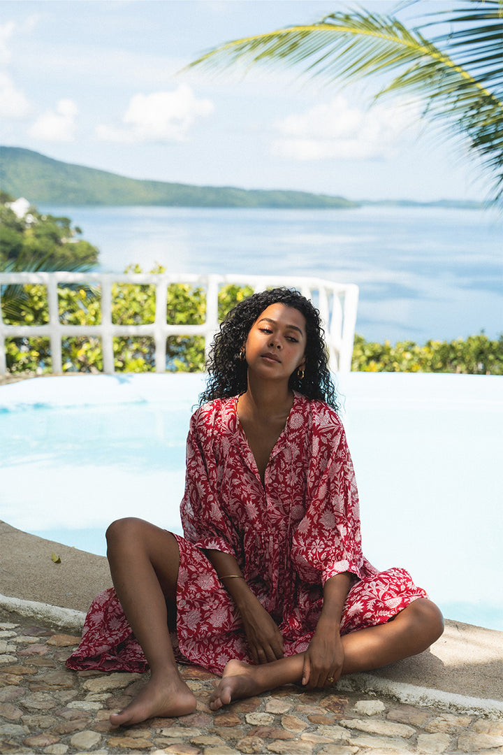 Kyra Midi Dress ~ Saffron