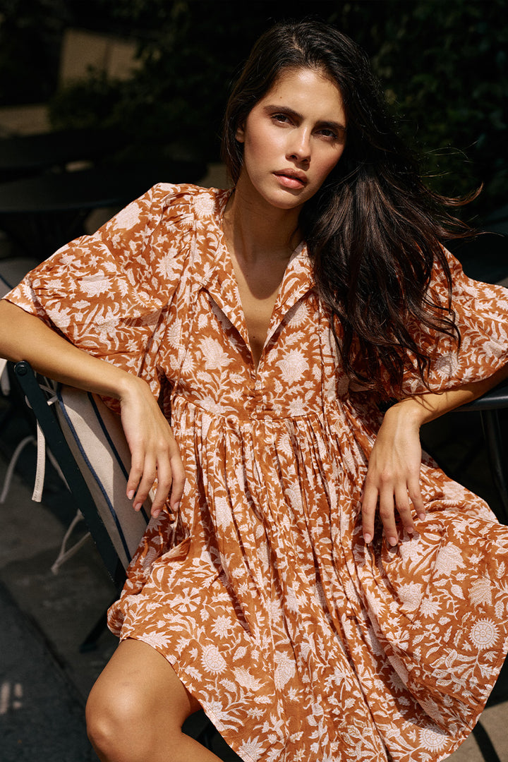 Kyra Mini Dress ~ Caramel