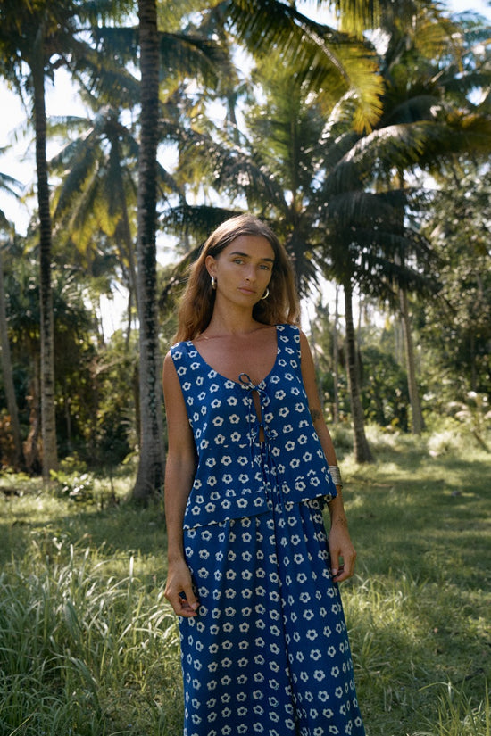Nisha Tie Top ~ Indigo