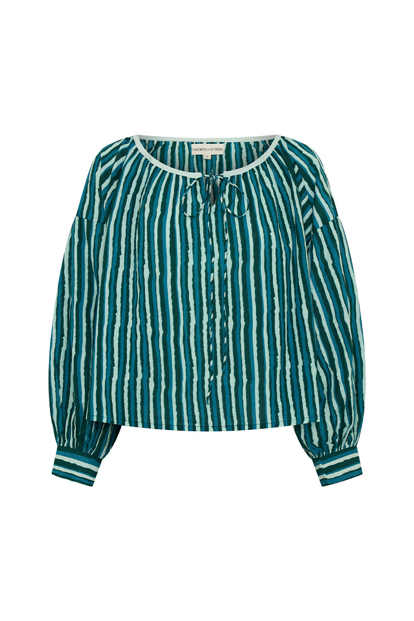 Ria Blouse ~ Cyan Candy