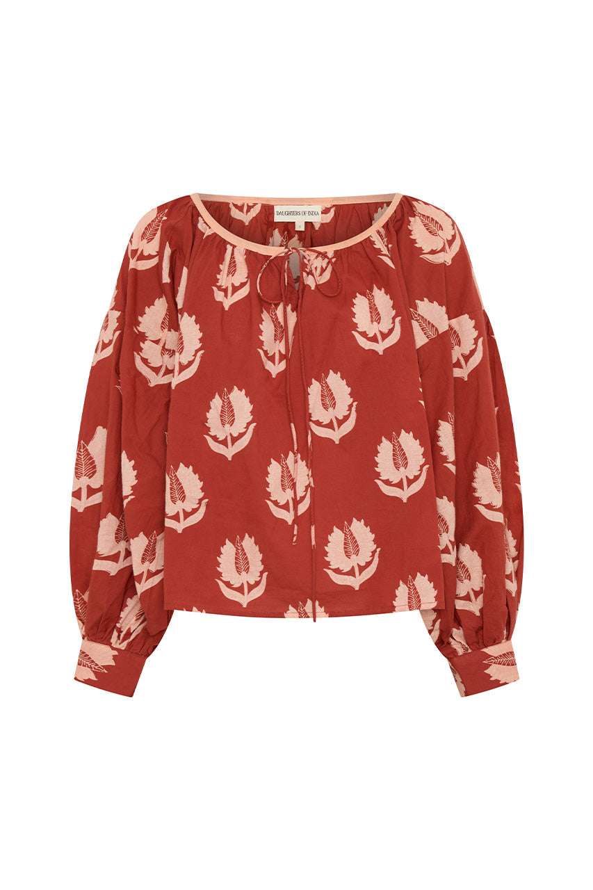 Ria Blouse ~ Ruby Red