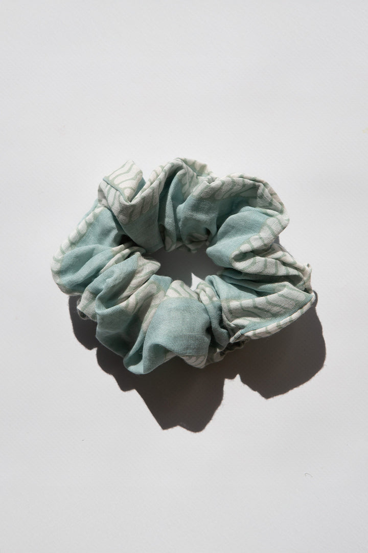Upcycled Scrunchie ~ Sea Mist