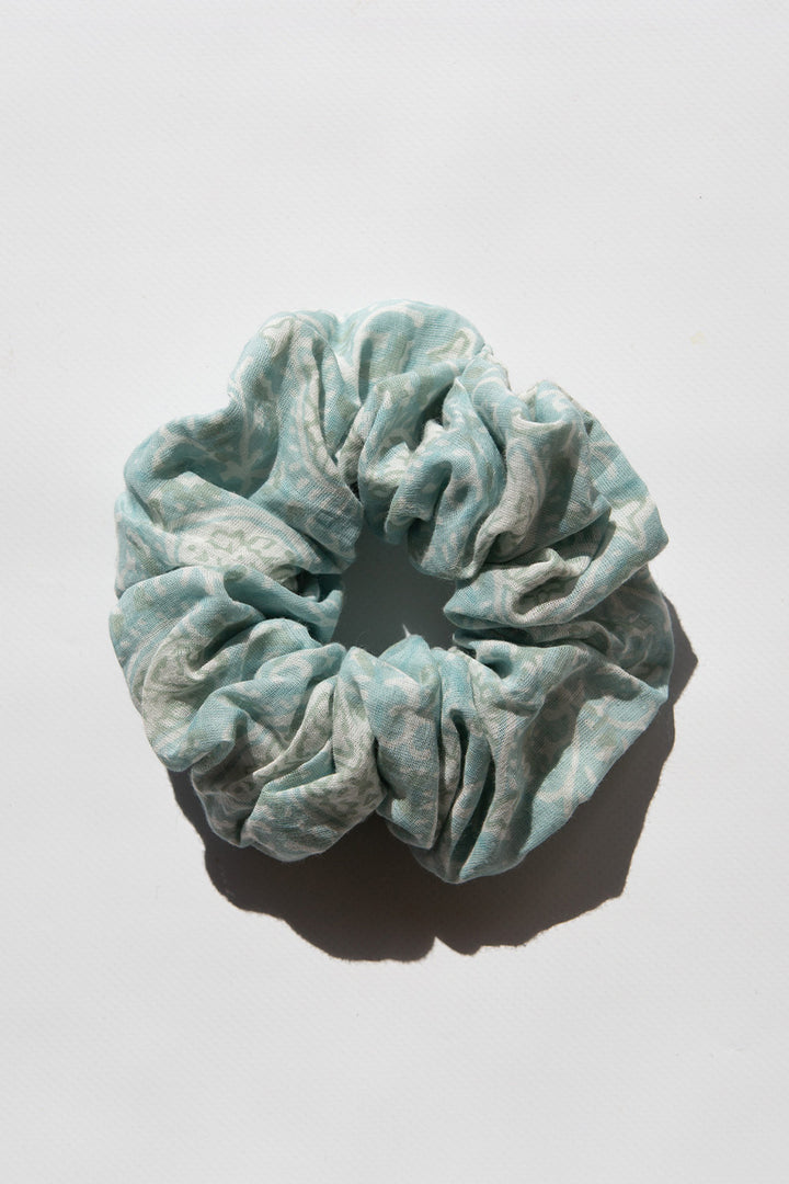 Upcycled Scrunchie ~ Sea Mist