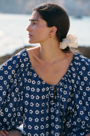 Zahra Mini Dress ~ Indigo